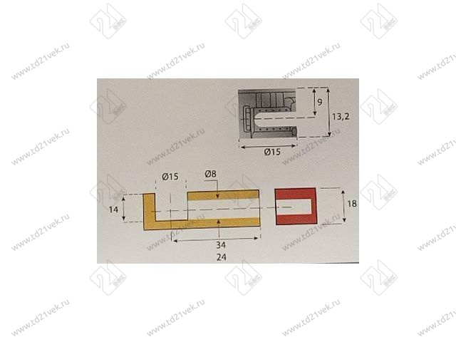 KF18151280377 Эксцентрик XSTAR d15*h13,2мм для плиты 18мм, цинк KF1815132038 2