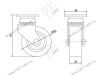 Опора колесная 311 нагрузка - 40 кг d=50, h=70 <100/500> превью 2