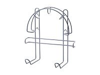 Держатель для шланга пылесоса 
(310х330х150 мм), металлик серебристый <1>