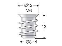 102-04-04-413 Муфта Mesan металл М6 d8хh13мм, цинк <1000/5000>