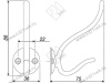 K208SC.6 Крючок мебельный K0860 сатиновый хром <25> превью 2