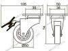 Опора колесная 304 нагрузка - 40 кг d=50, h=75 <200> превью 2