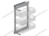 S-2794-C Бутылочница 400, Starax, 3-х ярусная, направляющие Blum Tandem, (355х470х635 мм), с доводчиком, полное выдвижение, правая превью 2