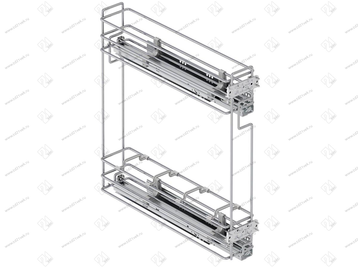 S-2413-C Бутылочница 150, Starax, 2-х ярусная, направляющие Blum Tandem, (106х475х495 мм), полное выдвижение, правая 2