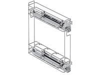 S-2413-C Бутылочница 150, Starax, 2-х ярусная, направляющие Blum Tandem, (106х475х495 мм), полное выдвижение, правая