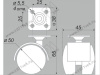 N102BL/BL.3 Опора колесная d50мм на площадке без тормоза <240> превью 2