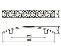 Скоба "Оскар" 5332-09/128 (медь) <25/200>