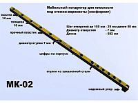 МК-02 Меб.кондуктор торцевой, шаг 25/50, L582, dвтулки 7мм (для 16мм) <1>