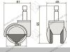 Опора колесная 553 нагрузка - 40 кг d=50, h=68 <100> превью 2