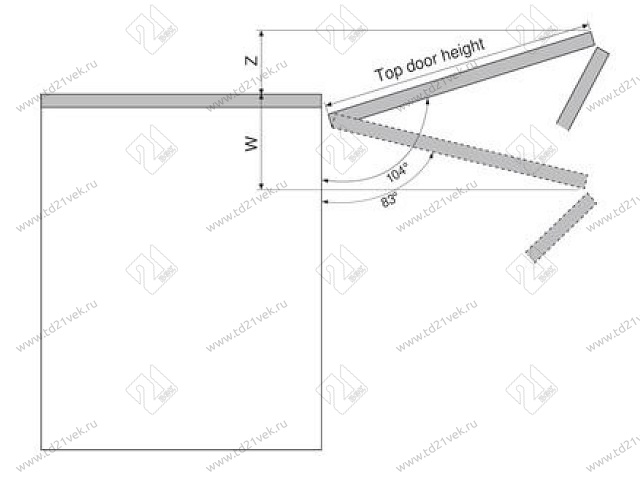 20F7051 BEGR V100 TGR (HF) Ограничитель угла открывания, 104* <1> 2
