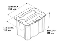 S-2575-A Подвесной контейнер, Starax, (250x195x180 мм), антрацит