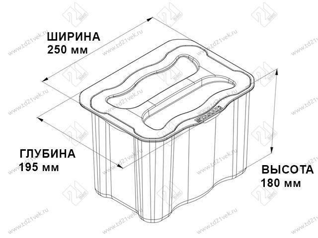 S-2575-A Подвесной контейнер, Starax, (250x195x180 мм), антрацит 3