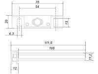 P701ZN.0 Полкодержатель скрытого крепления цинк <150>