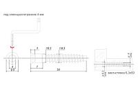 ST08/01/1/Zn/01 Винт стяжка М41 6,3*50 (без отверст. корот.загл.) (100/500) <2000>