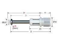 102-02-33-403 Дюбель Mesan Dufix L11/34мм d10мм (быстрый монтаж) <1000/4000>