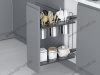 S-2651-A Бутылочница для столовых приборов, Starax, 2-х ярусная, (205х475х420 мм), антрацит, левая превью 1