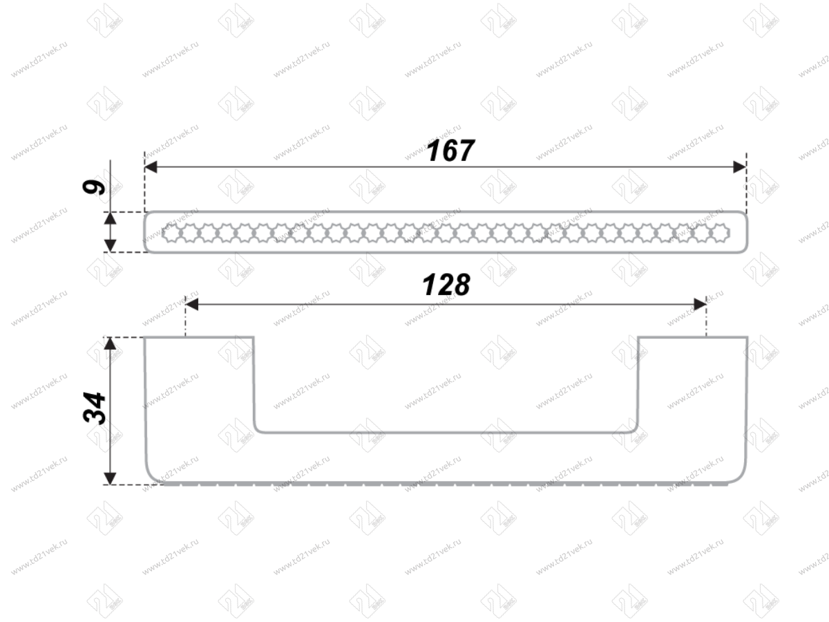 RS429CP/CrT.4/128 Ручка-скоба 128 мм с кристаллами, хром <25> 2