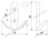 K204.03CP.11 ВЫВЕДЕНО Крючок мебельный хром <20> превью 2