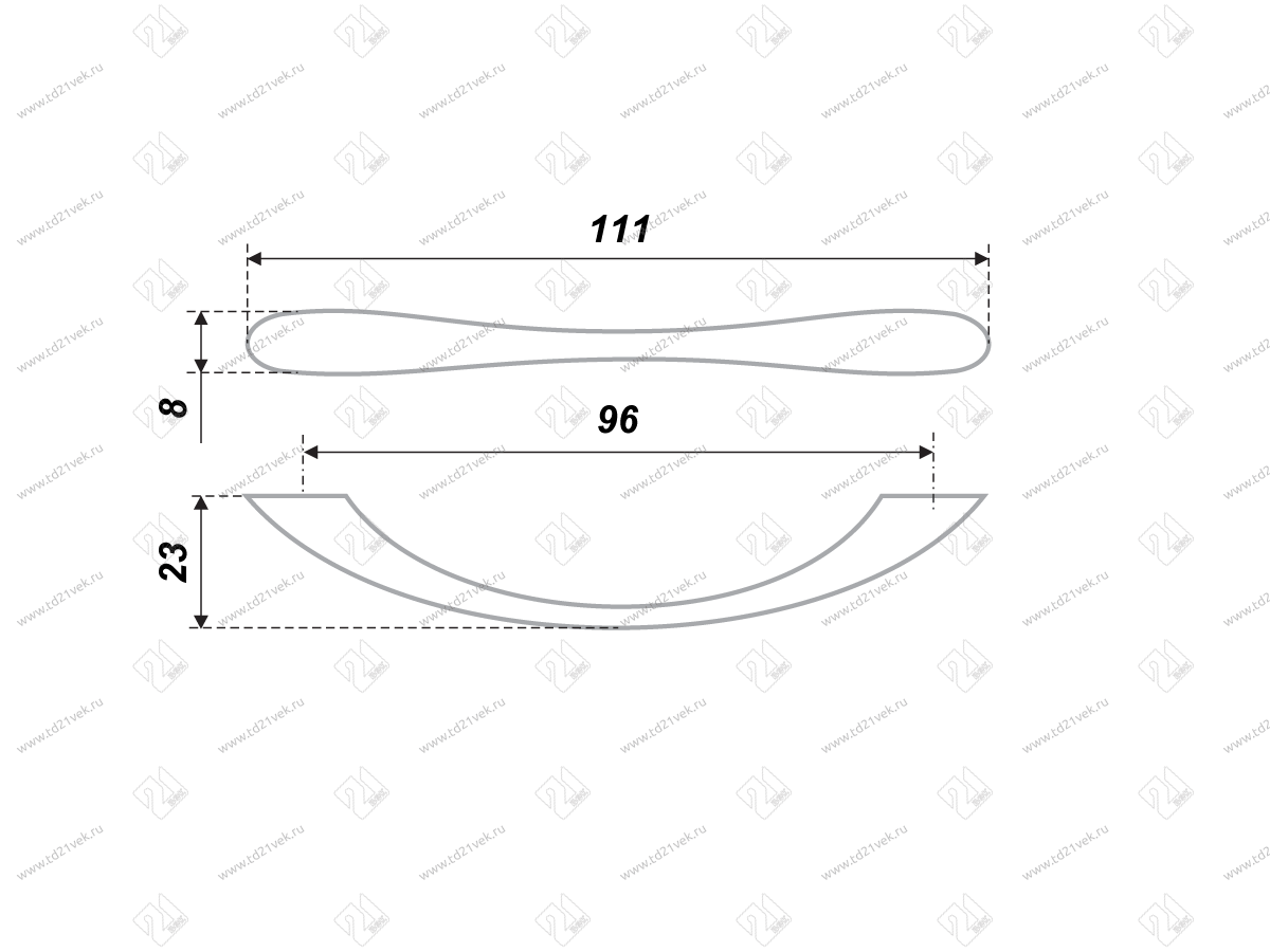 RS028SC.3/96 Ручка-скоба S2860/96 сатиновый хром <50> 2