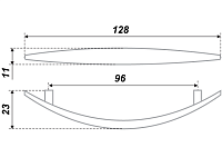 RS014SC.4/96(Ручка S1460/96 сатиновый хром <50>