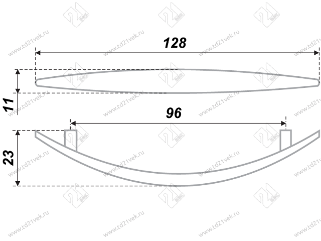 RS014SC.4/96(Ручка S1460/96 сатиновый хром <50> 2