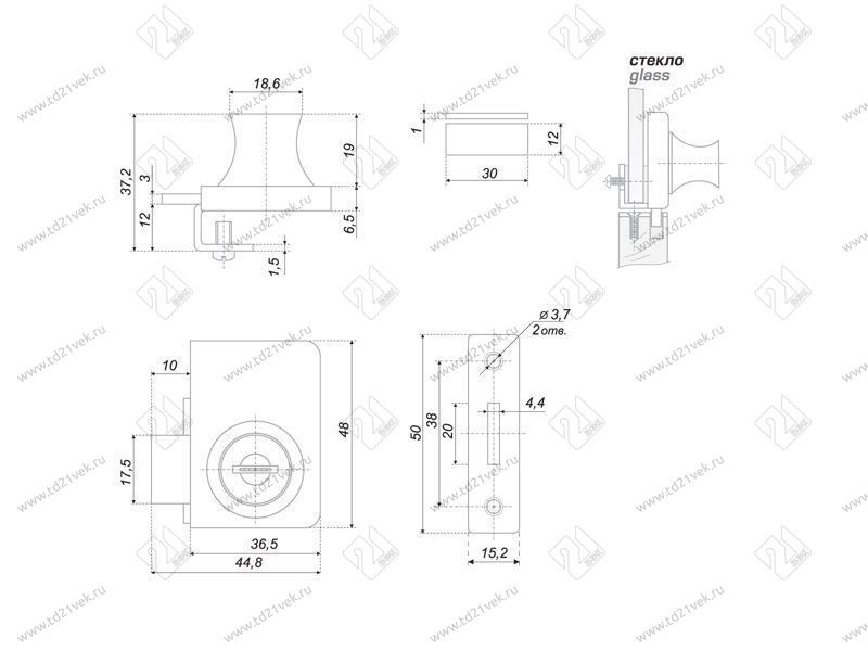 Z258СР.2/18 Замок мебельный, хром <12> 2