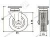 Опора колесная 351 нагрузка - 50 кг d=75, h=98 <100> превью 2