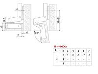 H404C21/2210 Петля Boyard мини 16 мм (чашка 26 мм) CLIP (с довод.) + планка H=0 <100>