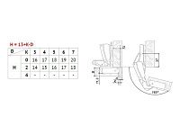 H601A02/2010 Петля Boyard 165° (накл-ная) CLIP (с довод.) + планка H=0 <100>