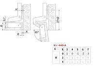 H404C21/2210 Петля Boyard мини 16 мм (чашка 26 мм) CLIP (с довод.) + планка H=0 <100>