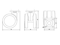 Опора колесная 291 нагрузка - 40 кг d=65, h=78 <100>