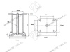 Опора 50*100*0,7 (хром)  нерегулируемая <100> превью 3