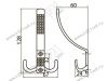 KR0070 AB Крючок античная бронза <25/150> превью 2