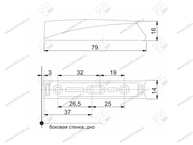 AMF16/W Корпус для накладной установки AMF14 и AMF15 белый <100> 3