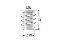 102-04-03-403 Муфта Mesan металл M8 d10xh13мм, цинк<1000/4000>