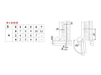 H501B/0410 Стеклопетля Boyard 8 мм (чашка 26 мм) + планка Н=0 <300>