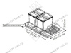 S-2554-A Система сортировки в базу 800 мм, Starax Order2, (740-705x490-415x305 мм), антрацит превью 3