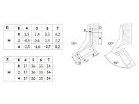 H620B02/0312 Петля Boyard 30° (полуна-ая) + планка H=2 <200>