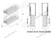 S-2441-C Бутылочница 200, Starax, 2-х ярусная, направляющие Blum Tandem, (151х475х495 мм), полное выдвижение, левая превью 2