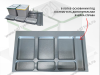S-2563-G Система сортировки в базу 900 мм, Starax Order 2, (840-800x490-415x235 мм), серый превью 5