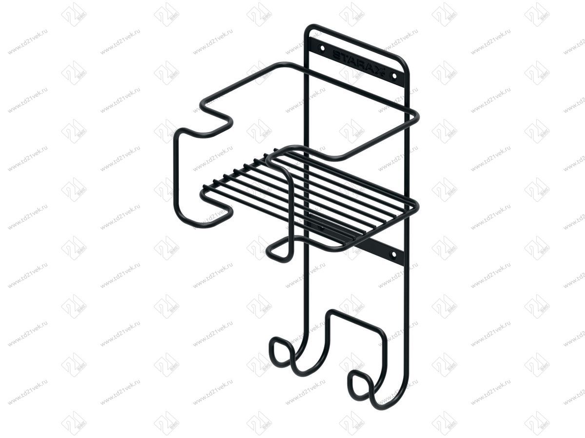 S-6619-A Держатель для гладильной доски и утюга, Starax, (200х200х380 мм), антрацит 3