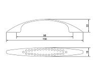 Скоба "Оскар" 5032-02/96 Ноктали  (мат.никель)<50/400>