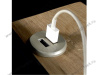 06.800.01.320 USB-розетка, врезная, круглая, USB CHARGE-S, 2xUSB, max.3,4A, провод 2м c LED кон., серебристый, 37х31.3мм превью 6