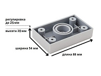 Опора регулируемая №1 (88х54х20, H-20/4) пластик, металлик <192>