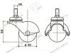 Опора колесная 207 нагрузка - 38 кг d=40, h=58 <100/300> превью 2