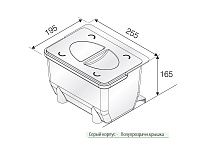 105-71-06-303-00 Контейнер универсальный серый корпус, полупрозрачная крышка Д255*В165*Ш195 <1/8>