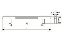 Ручка-рейлинг Оскар 14.110/416 d=12 (алюмин)<50>
