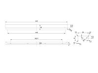 RT110BL.1/000/1200 Ручка торцевая 1056 мм матовый чёрный <20>