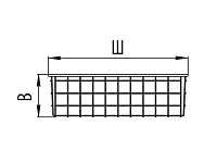 Корзина сетчатая 120*400*400 мм, метал.cеребристый <4>