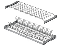 S-5159-C-16 Посудосушитель двойной с 1 поддоном (хром), ширина 600 мм (560х295-345) <1>